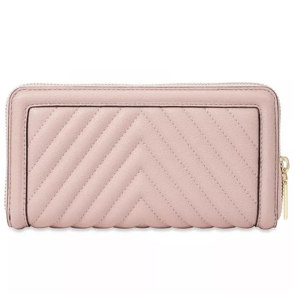 Victoria's Secret LARGE WALLET WITH ZIP / Orchid Blush / V-Quilt & Monogram NEW - Picture 3 of 12